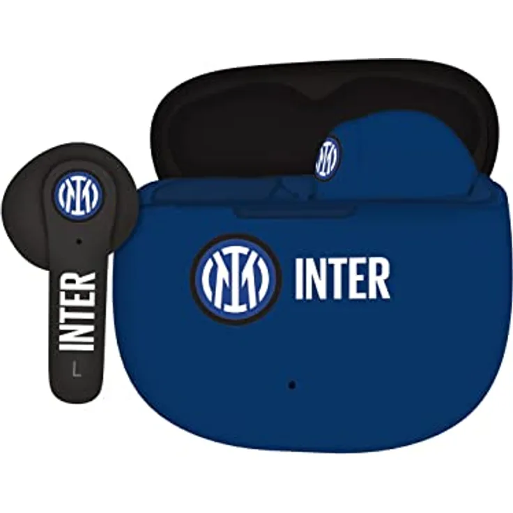 Inter TECHMADE, Kopfhörer ohne In Ear, Kopfhörer mit Ladebox Schwarz/Hellblau