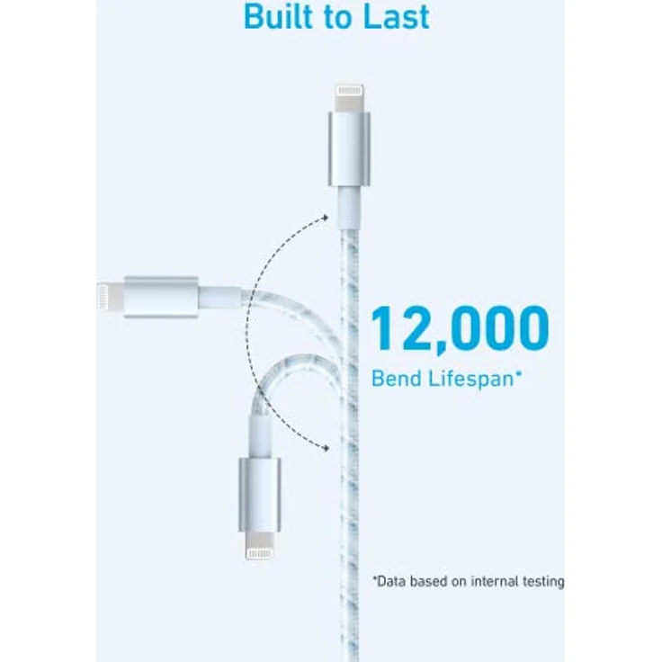 Anker 331 USB-A to Lightning Cable (Nylon), 1 m, blau (A81520N2) – Bild 5