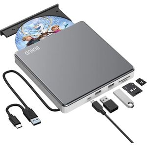 Bild für BUNUD Externes CD DVD Laufwerk USB 3.0 Type-C mit USB & SD/TF
