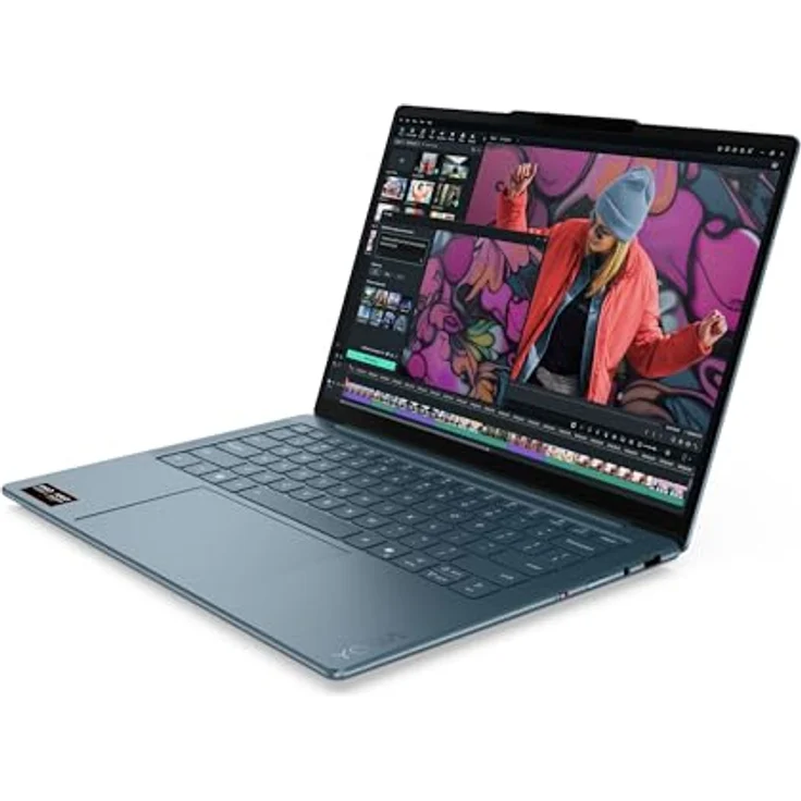Lenovo Yoga Slim 7 Laptop, 14" 2.8K WUXGA OLED, AMD Ryzen AI 5 340, 16GB RAM, 512GB SSD, Tidal Teal, Windows 11 Home, 3 Monate Premium Care – Bild 3
