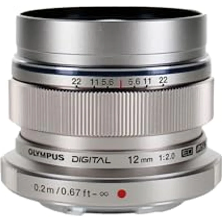 Olympus M.Zuiko Digital ED 12mm F2.0 Objektiv, lichtstarke Festbrennweite, geeignet für alle MFT-Kameras (Olympus OM-D & PEN Modelle, Panasonic G-Serie), silber – Bild 2
