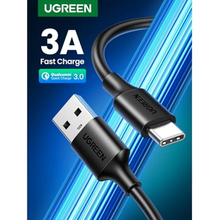Ugreen 60118 USB-Kabel 2 m, USB 2.0, USB-C zu USB-A, Schwarz, schnelles Laden und Datenübertragung, langlebig – Bild 6