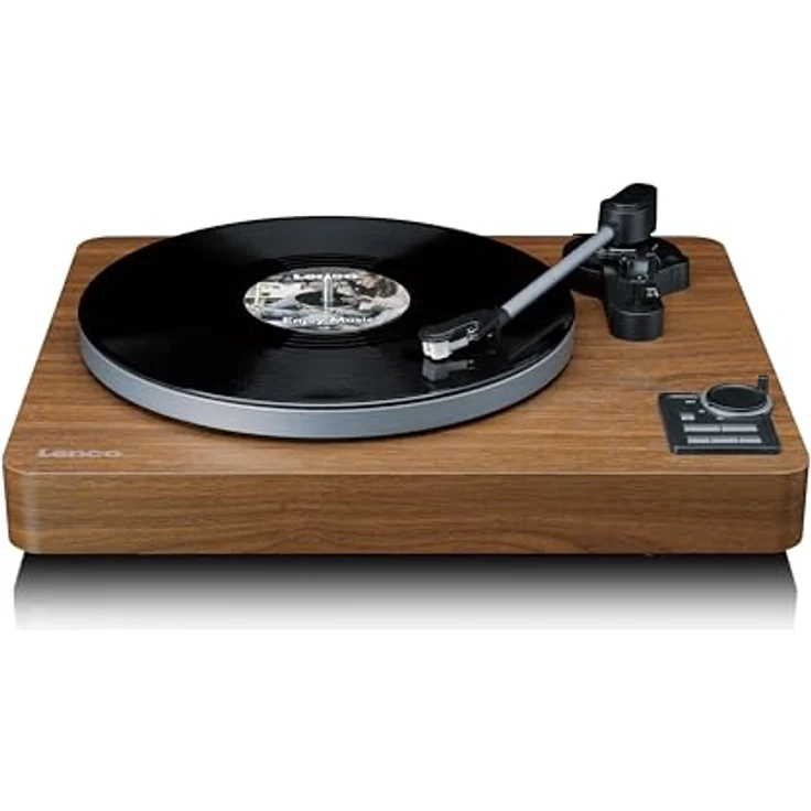Lenco LBTA-165WD Vollautomatischer Plattenspieler - Bluetooth 5.3 - Holzgehäuse - Metall-Plattenteller & AT3600L Tonabnehmer - Auto-Start & Auto-Return - 2 Geschwindigkeiten (33/45 U/min) - Integriert - Stilvolles Design in Holzoptik – Bild 5
