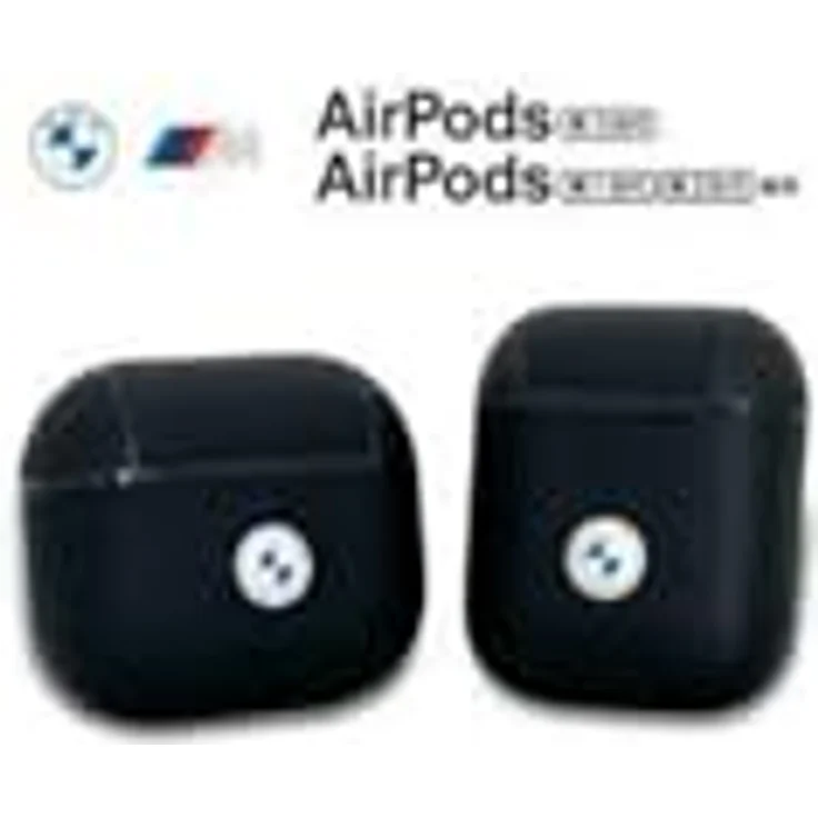 BMW BMA2SSLBK Hülle für AirPods, Schwarz aus Echtleder mit Silbernem Logo – Bild 5