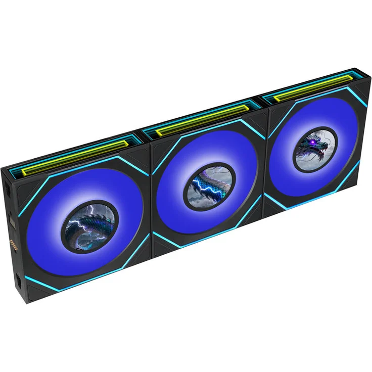 Lian Li UNI FAN SL-INF LCD FLEX Wireless Lüfter, 120mm, ARGB, 1,8-Zoll-LCD, 3er-Pack mit Controller, schwarz