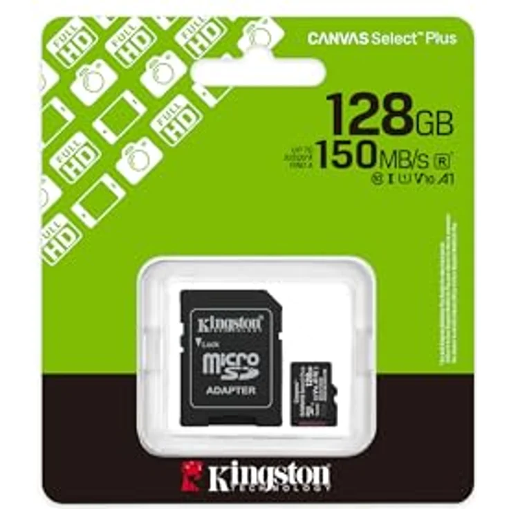 Kingston Canvas Select Plus microSD Speicherkarte 128GB microSDXC Gen3 150MB/s A1 mit SD Adapter – Bild 3