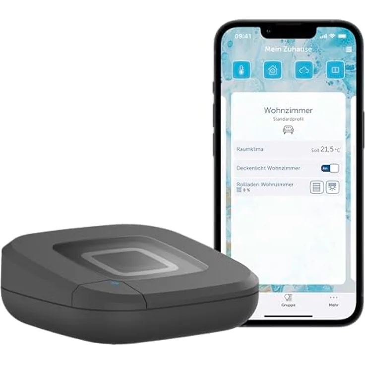 Homematic IP Access Point 2, anthrazit, Zentrale für bis zu 120 Smart Home Geräte, QR-Code Einrichtung, Sprachsteuerung mit Alexa und Google Assistant