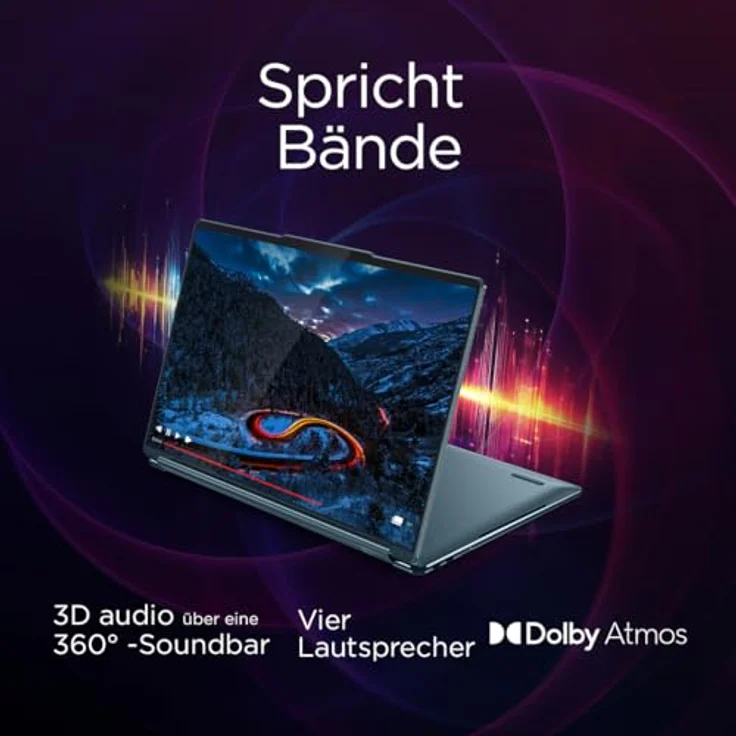 LENOVO Yoga Book 9 14IAH10, 14 Zoll Hybrid Laptop mit Intel® Core™ Ultra 285H, 32 GB RAM, 1 TB SSD, Touchscreen, Türkis – Bild 8