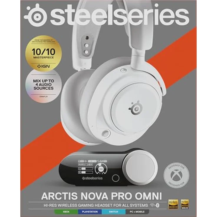 STEELSERIES Arctis Nova Pro Omni, Over-ear Gaming-Headset Bluetooth Weiß – Bild 18