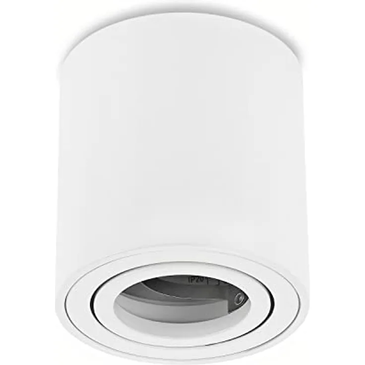 Sweet Led Aufbaurahmen Weiß GU10 Aufbauspots Rund Deckenspots aus Aluminium Deckenleuchte Aufputz schwenkbar Spots 230V Deckenlampe schwenkbar Aufbauleuchte