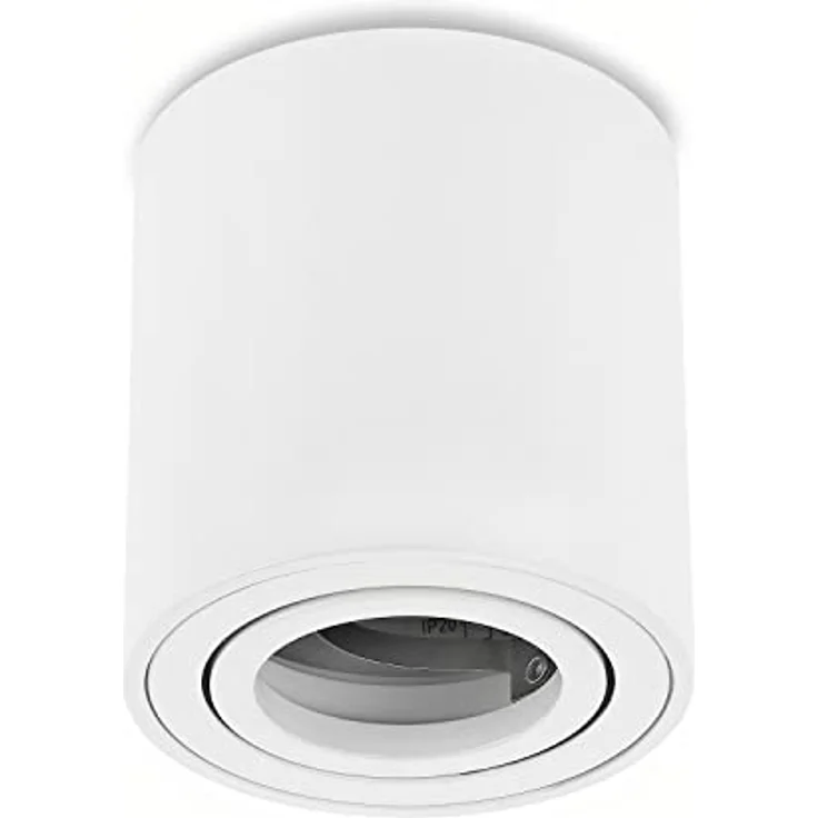 Sweet Led Aufbaurahmen Weiß GU10 Aufbauspots Rund Deckenspots aus Aluminium Deckenleuchte Aufputz schwenkbar Spots 230V Deckenlampe schwenkbar Aufbauleuchte – Bild 1