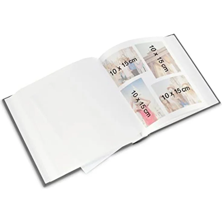 Hama Fotoalbum Jumbo 30x30 cm (Fotobuch mit 80 weißen Seiten, Album für 320 Fotos zum Selbstgestalten und Einkleben) beige pastell – Bild 2