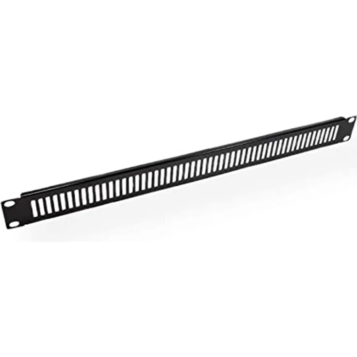 VALUE 19"-Belüftungs-Frontplatte 1 HE, RAL 9005 schwarz