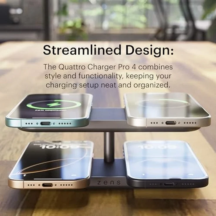 Zens Fast Charger Pro 15 W, Wireless Charger mit universeller Qi-Kompatibilität, Schwarz – Bild 7