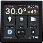 Shelly Wall Display | Wlan & Bluetooth Ein intelligentes Bedienfeld mit integriertem 5-A-Schalter und Farbdisplay | Hausautomation | Leistungsüberwachung | iOS Android App | Feuchtigkeits LUX-Sensoren