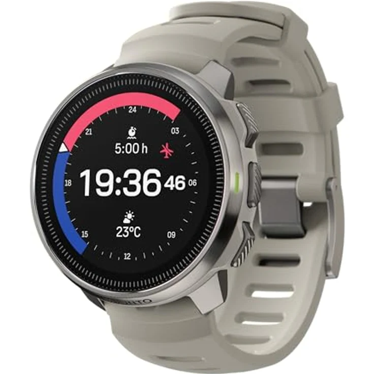 SUUNTO Ocean Tauchcomputer und Sportuhr, AMOLED-Bildschirm, 100m Wasserdicht, Zweifrequenz GPS, Offline-Karte, 95+ Sportarten, HRV & Schlafqualität Verfolgung, 40 Stunden Akkulaufzeit - Edelstahl/Saphir, Schwarz – Bild 1