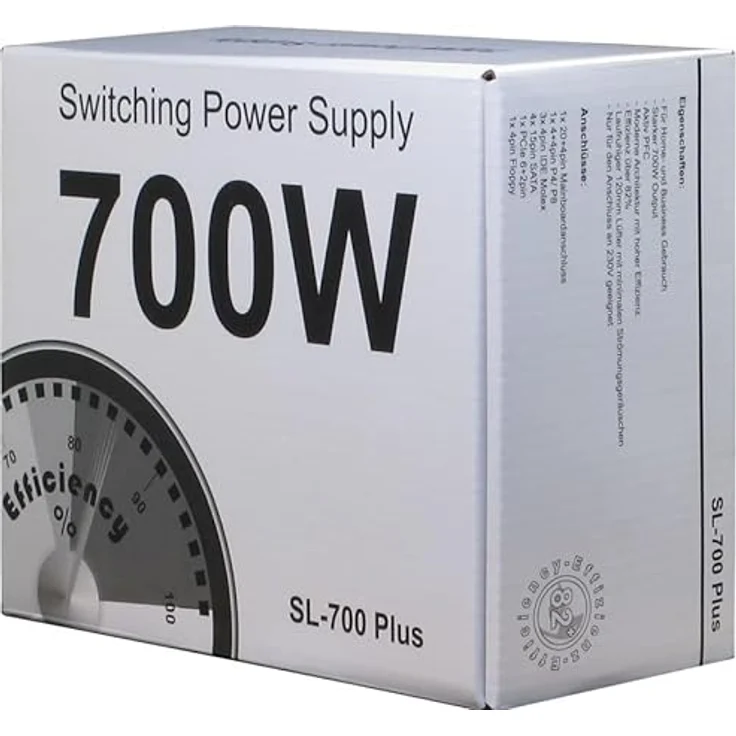 Inter-Tech PSU SL-700 Plus ATX, Netzteil mit 700 Watt, effiziente Stromversorgung – Bild 5