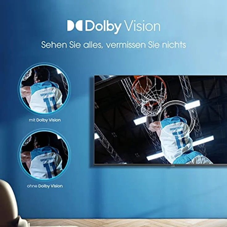 Hisense 65E7HQ Hisense QLED Smart-TV 164cm (65 Zoll) Fernseher (4K, HDR10, HDR10+ decoding, HLG, Dolby Vision, DTS Virtual, 60Hz Panel, Bluetooth, Alexa Built-in, VIDAA Voice) – Bild 5