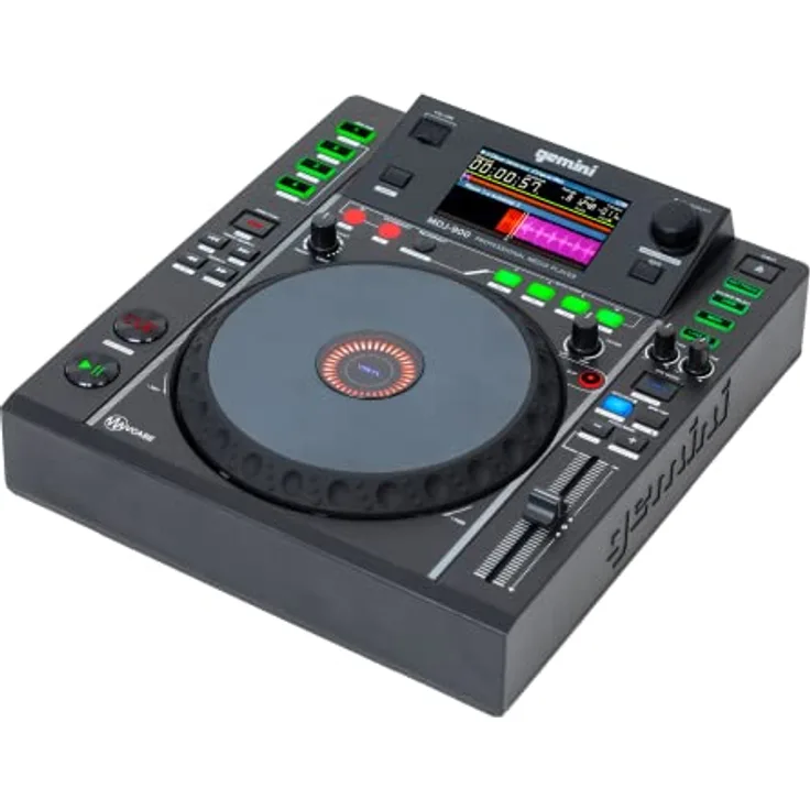 Gemini Sound MDJ-900 - Professioneller USB-Media-Player mit großem 8-Zoll-Bildschirm und berührungsempfindliches Jog-Rad