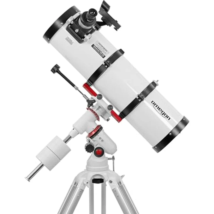 Omegon Teleskop Advanced 150/750 EQ-320, Spiegelteleskop für Einsteiger, 2" Profi-Okularauszug, lichtstark für Sonnensystem & Deep-Sky, EQ-320 Montierung mit Alustativ, inkl. Zubehör – Bild 2