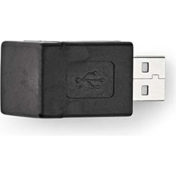 Nedis USB-Adapter | USB 2.0 | Vernickelt | 270° abgewinkelt | Schwarz – Bild 1