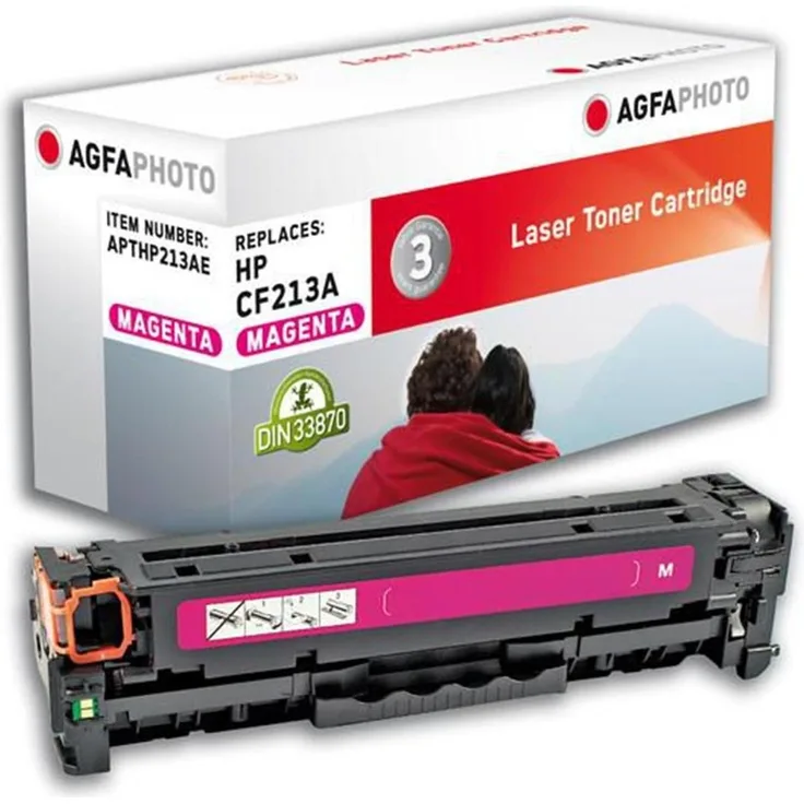 AGFAPHOTO APTHP213AE (M), Wiederaufbereiteter Lasertoner für nachhaltigen Druck, Schwarz