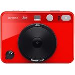Leica Sofort 2 Sofortbildkamera mit LCD-Display, 2 Auslösern, 10 Objektiveffekten und Unterstützung der Leica FOTOS App (Rot)
