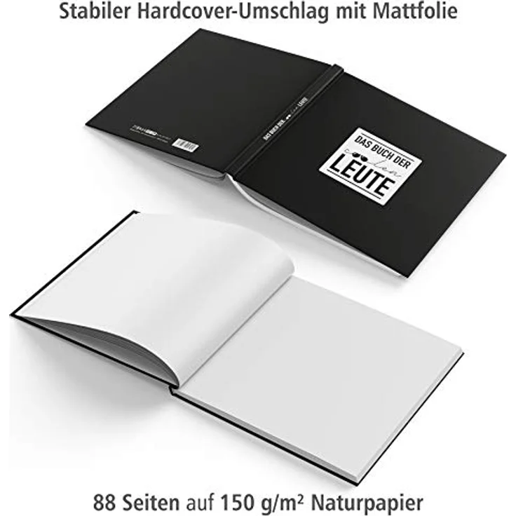 itenga Gästebuch Freundebuch Das Buch der coolen Leute, 21,0 x 21,0 cm, 88 Blanko-Seiten, stabiler Hardcover-Umschlag mit Mattfolie, ideal als Fotoalbum oder zum Festhalten von Erinnerungen – Bild 4