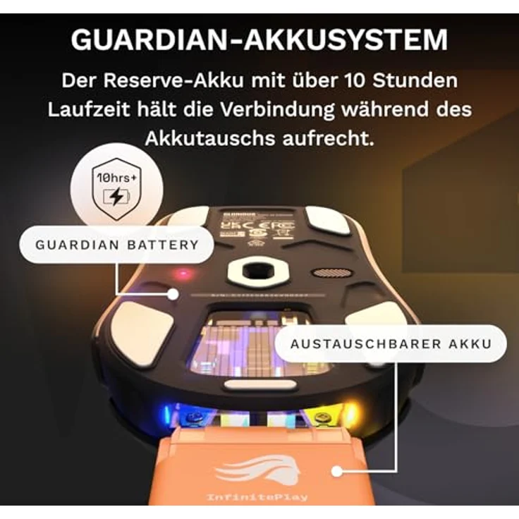 Glorious Model O 3 Wireless, kabellose Gaming-Maus mit 30K DPI-Sensor, 66 g, schwarz – Bild 3