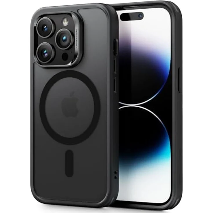 ESR iPhone 14 Pro Max Hülle, Mattschwarz, MagSafe kompatibel, Militärnorm Sturzschutz, Kratzfeste Rückseite, HaloLock Magnetische Funktion – Bild 4