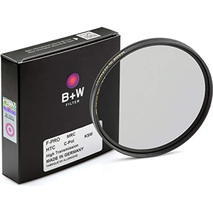 B+W Zirkularer Polarisationsfilter Käsemann (95mm, High Transmission, MRC, F-Pro, 16x vergütet, Professional)