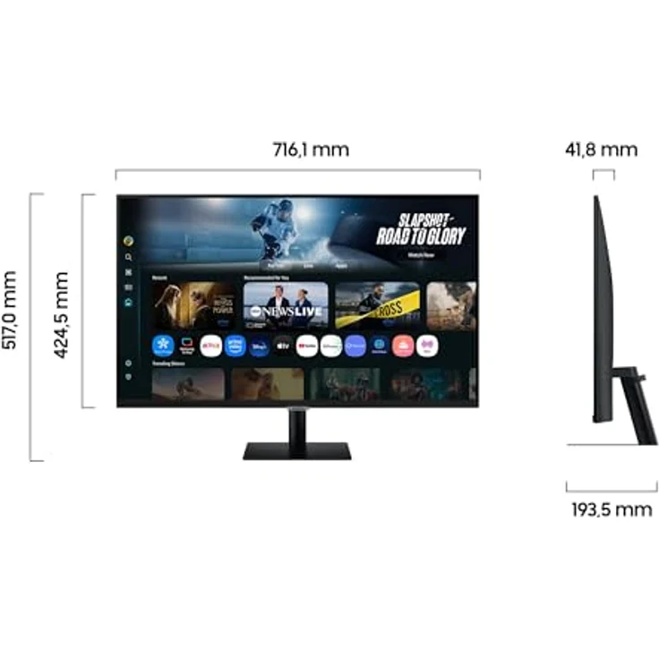 Samsung M70F 32 Zoll 4K Smart AI Monitor, VA-Panel, 3840 x 2160, HDR10, Gaming Hub, Sprachsteuerung, Smart TV-Apps, LS32FM700UUXEN – Bild 5
