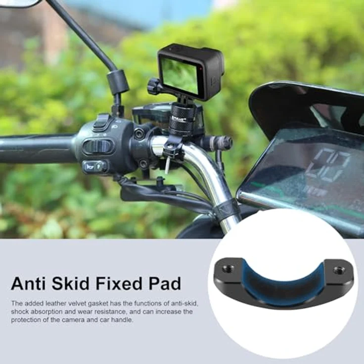 PULUZ Go Pro Bike Halterung 360° Rotation, CNC-gefräste Aluminium Lenkerhalterung für Actionkamera, kompatibel mit Go Pro Hero 12/11/10/9/8/7/6/5, Insta360 Ace/Ace Pro, DJI Osmo Action 4 – Bild 4