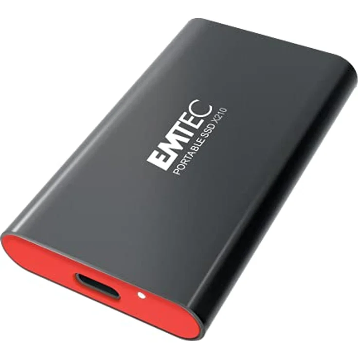 Emtec ECSSD2TX210 Externe SSD X210 Elite 2TB USB-C 3.2 – 3D NAND Flash Technologie – USB-C 3.2 Gen2 auf USB-A Kabel und Schutzhülle aus Silikon im Lieferumfang enthalten – Bild 4