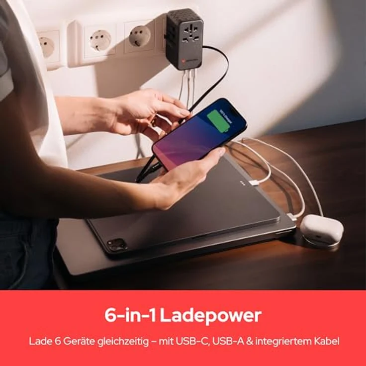 Verbatim Charge 'n' Travel GaN III, USB Ladegerät mit 85 W Leistung, schwarz – Bild 5