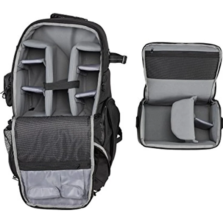 Rollei Outdoor Fotorucksack 60 L - Extra großer Rucksack mit Platz für Zwei Kameras und Ausrüstung inkl. Regenschutz schwarz – Bild 4