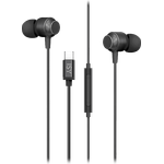 ISY IIE 1102-BK, In-ear Headset mit Type-C Anschluss und Silikon-Ohrteilen, schwarz