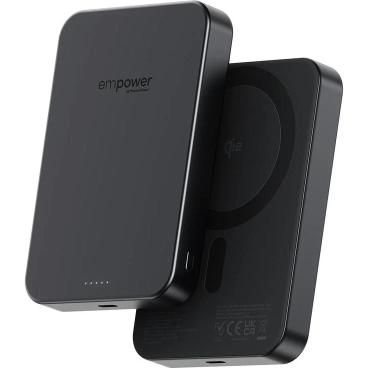 PanzerGlass empower Bank, 10000 mAh Powerbank mit 20 W USB-C, MagSafe-kompatibel, Schwarz