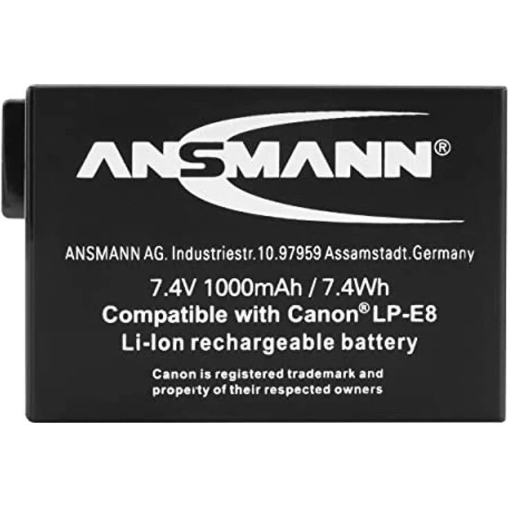 ANSMANN Li-Ion Akku A-Can LP E8 7 4V - Typ 1000mAh - Leistungsstarke Akkubatterie für Foto Digitalkameras - der perfekte Ersatzakku für Canon Digicam uvm. – Bild 8