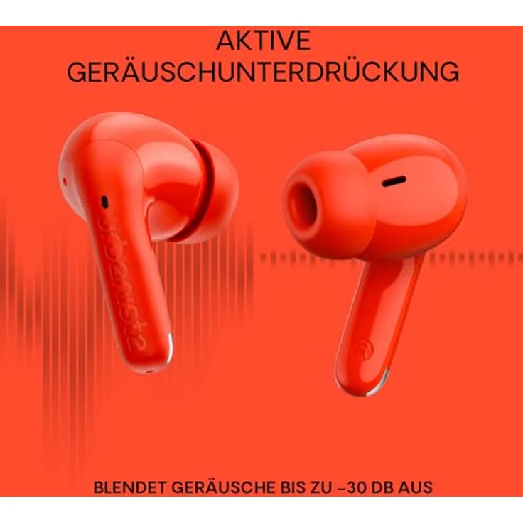 Urbanista Palermo, True Wireless Stereo Kopfhörer mit aktiver Geräuschunterdrückung, spritzwassergeschützt, Bluetooth, orange – Bild 2