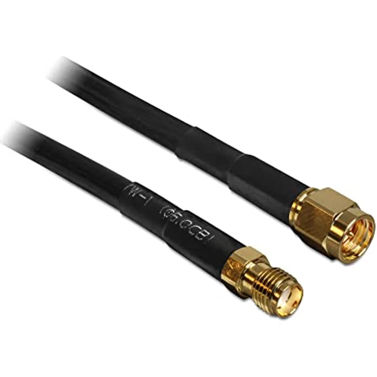 Delock HF SMA Stecker > SMA Buchse 5 m CFD200 low loss – Bild 1