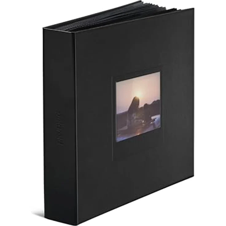 Polaroid Fotoalbum Schwarz, großes Album für i-Type, 600 und SX-70 Sofortfotos, Kapazität 160 Fotos, fingerabdruckfeste mattierte Beschichtung – Bild 1