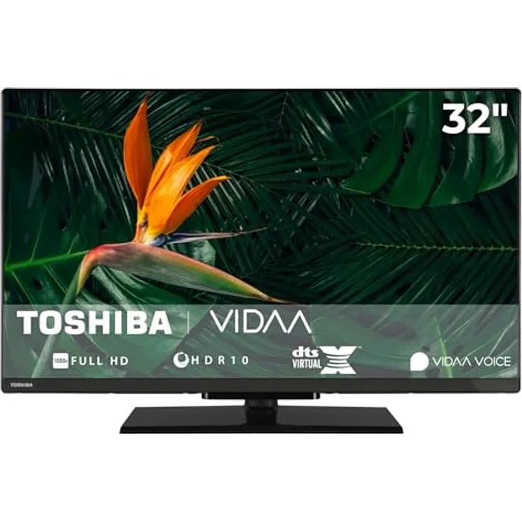 Toshiba 32LV3F63DAZ, 32 Zoll Full HD Smart TV mit HDR, Triple-Tuner und VIDAA Smart TV, Schwarz