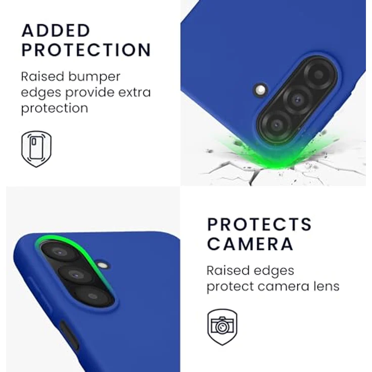 kwmobile Hülle für Samsung Galaxy A27 5G TPU Case - Flexible, rutschfeste Schutzhülle in Baltik Blau, unterstützt kabelloses Laden – Bild 3