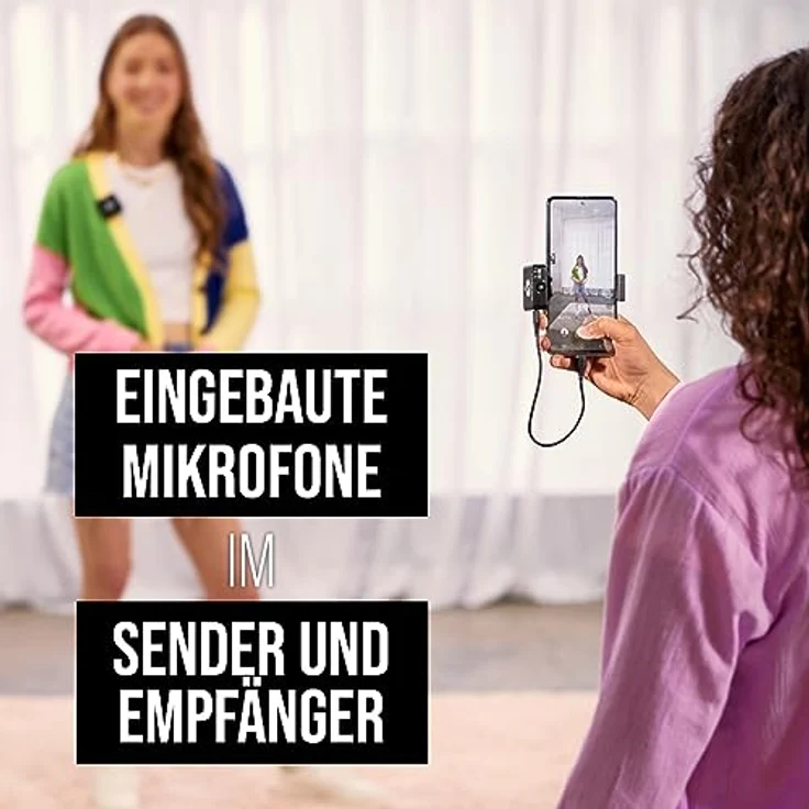 RØDE Wireless ME Ultrakompaktes und drahtloses Mikrofonsystem mit eingebauten Mikrofonen, GainAssist-Technologie und 100m Reichweite für Filmaufnahmen, Interviews und Inhaltserstellung, schwarz – Bild 3