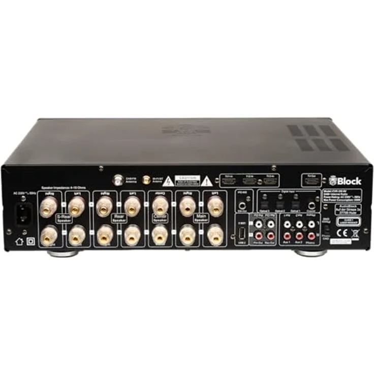 Block CVR-200 7.1 AV Blu-ray Internet-Receiver mit 7x 100 Watt Musikleistung, Saphirschwarz – Bild 3