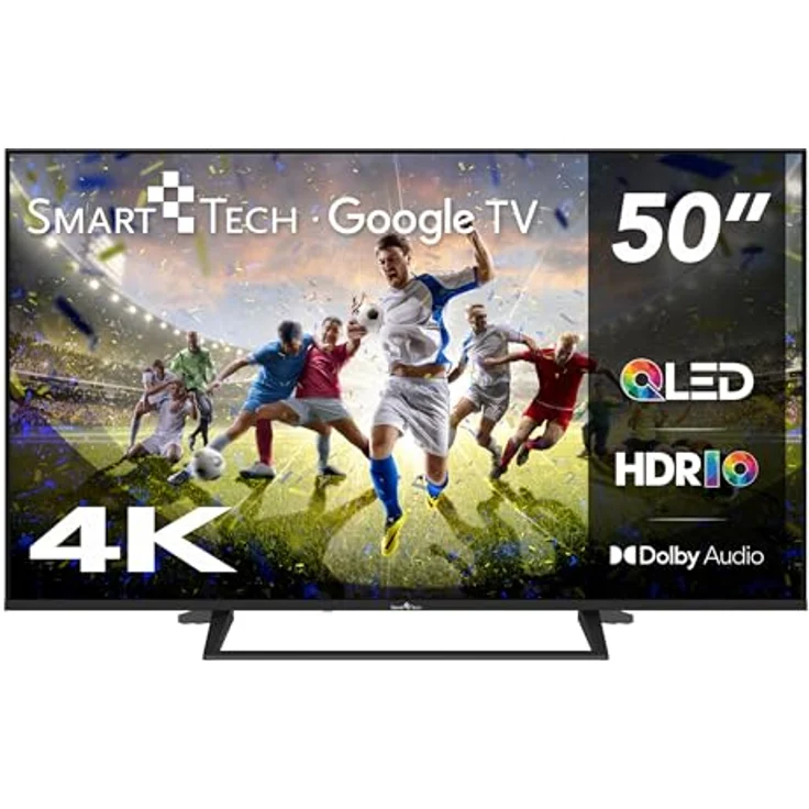 Smart Tech QLED Fernseher 50QG06K, 50 Zoll 4K UHD Google TV mit HDR, Bluetooth, Triple-Tuner und Dolby Digital Plus – Bild 1