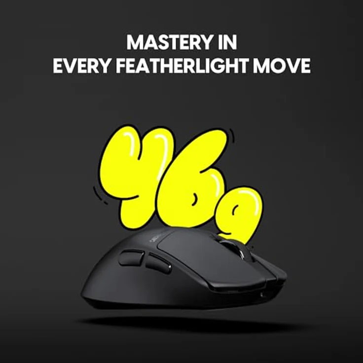 Pulsar X3 LHD CrazyLight Medium (Jet Black) - Gaming Maus mit 32.000 DPI, 8.000 Hz Pollingrate und 50 g Beschleunigung, ergonomisches Design für Linkshänder – Bild 3