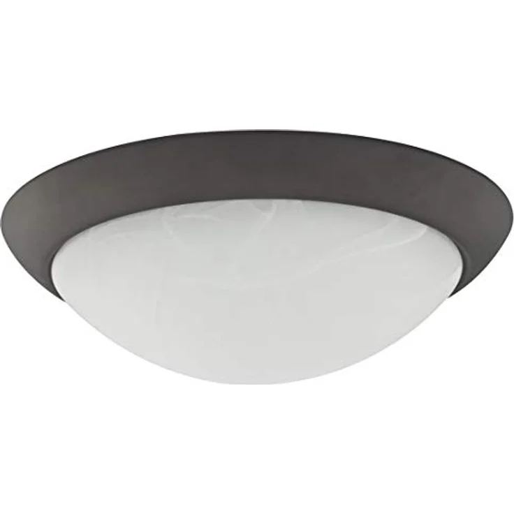 Westinghouse Lighting 28 cm Dimmbare LED-Deckenleuchte in geölter Bronze mit weißem Alabasterglas – Bild 2
