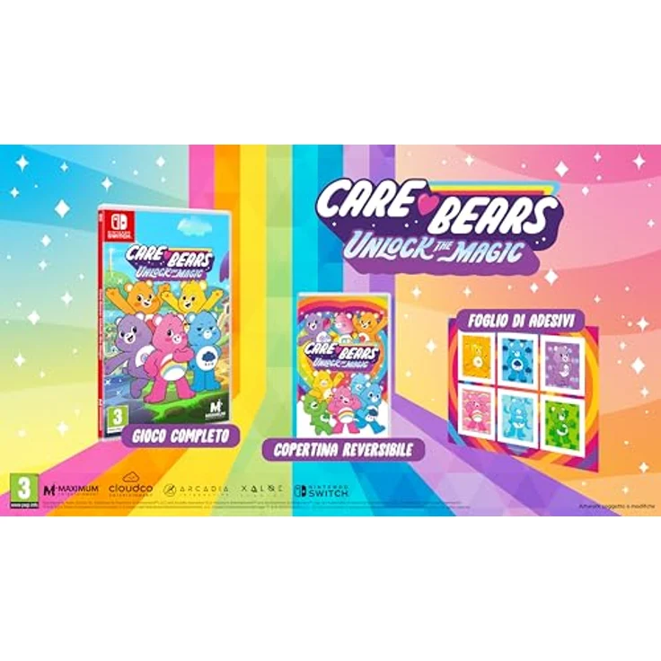 Maximum Entertainment Care Bears Unlock the Magic Switch, Nintendo Switch Spiel mit über 200 Levels und Sammelstickern – Bild 2